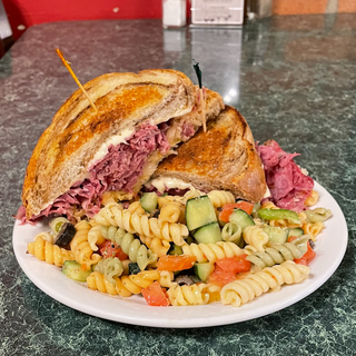 Ruben sandwich with pasta special