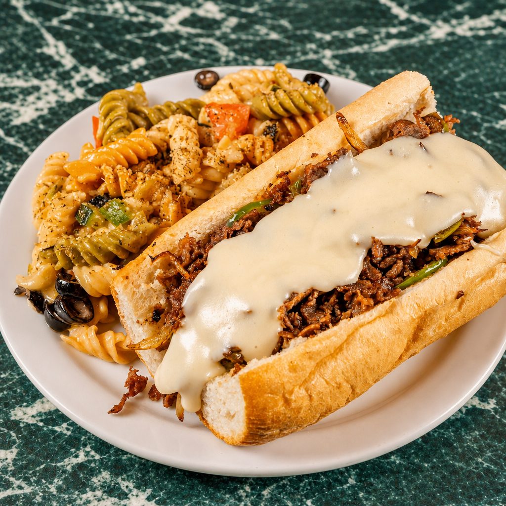 Philly Cheese Steak Sandwich.