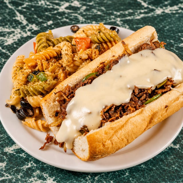 Philly Cheese Steak Sandwich.