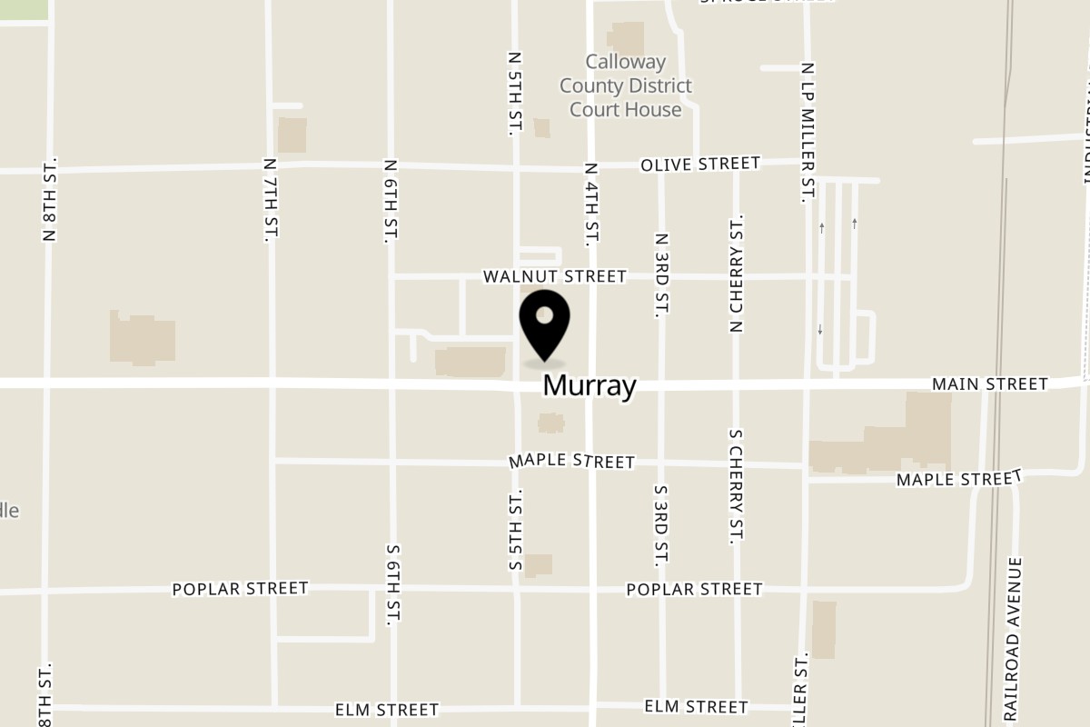 Map showing the location of Mugsy's Hideout on 410 Main St in Murray